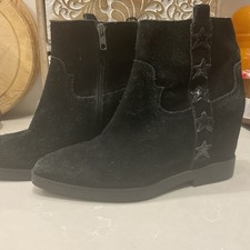 ASH BLACK SUEDE BOOTS BUILT IN