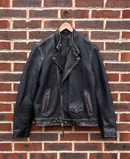 All Saints Mens THENA Leather Biker Jacket Medium Black Bomber AllSaints 