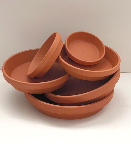 Terracotta plant pot saucer - terracotta,