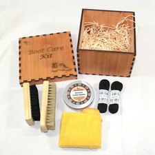 Boot care kit - engraved box