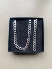 H.Samuel Sterling Silver 22 Inch Curb Chain Necklace RRP £229