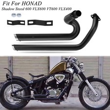 Shortshots Staggered Exhaust Pipes For Honda VT600C Shadow VLX600 VLX400 VT400