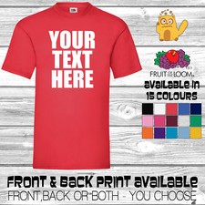 Personalised Custom Printed T Shirt  T-Shirt Kids Childrens Tee FOTL 1-13yrs