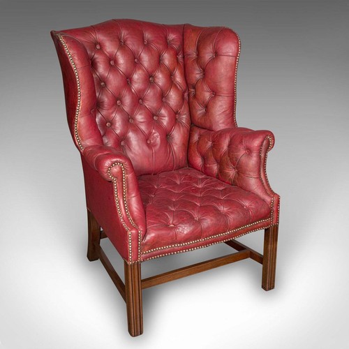 Antique fireside wing back - antique,