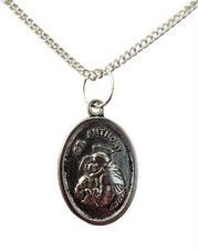 SILVER NECKLACE ST ANTHONY Of