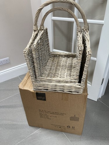 Set grey wicker log - set,