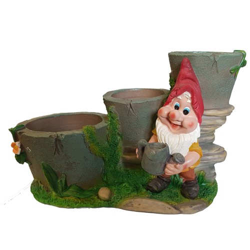 Garden gnomes large - gnomes, pot