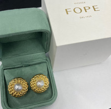 Fope 18ct Yellow Gold Pearl Earrings