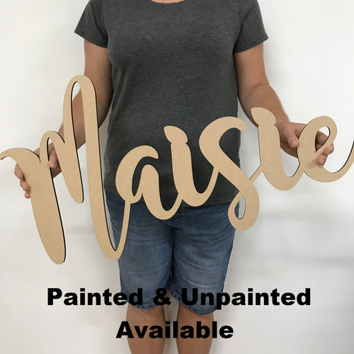 Large wooden name - sign,