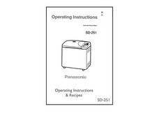 Panasonic bread recipes, instructions for SD-251 bread maker,  22 pages  
