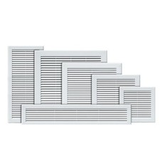 White Air Vent Grille with Fly Screen / Ventilation Duct Cover 4" 6" 8" 10" 12"