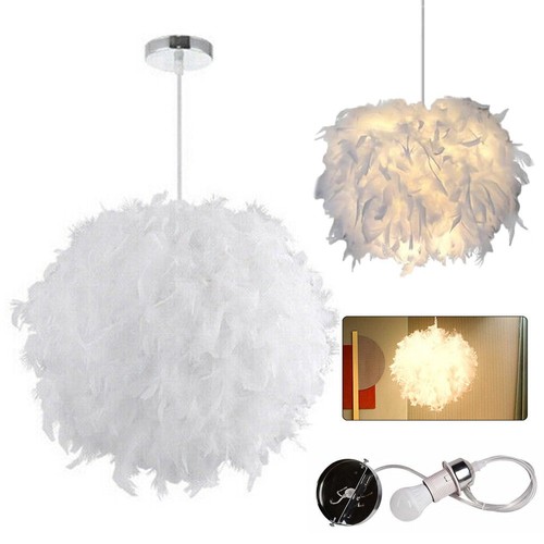 Gigi fluffy feather light lamp - gigi, light/lamp