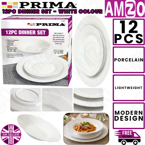 Prima 12pc white dinner - prima,