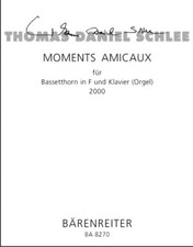 Moments Amicaux Op.50a Basset Horn Music Daniel Schlee Baerenreiter Germany