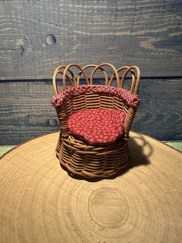 Vintage dolls house cane chair - house,