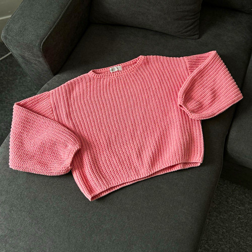 Women pink ribbed knit - h&m,