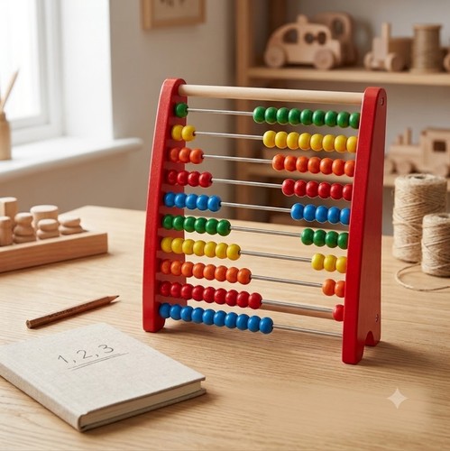 Wooden abacus play frame - wooden,