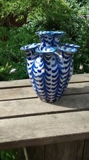 Antique / Vintage Blue and White Delft Tulip Vase