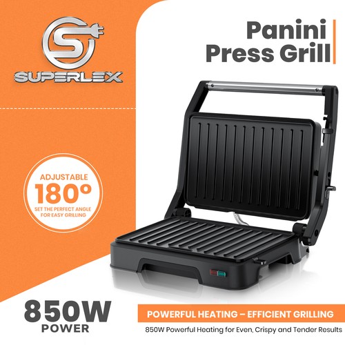 Superlex 850w panini press - superlex,