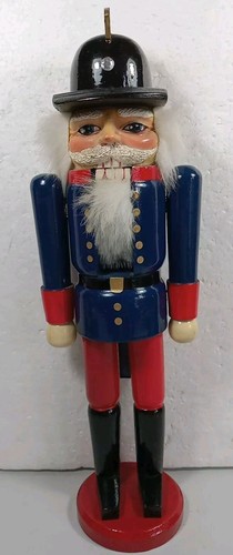 Wooden nutcracker blue soldier - wooden,