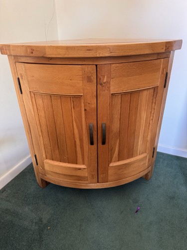 Solid oak corner unit - tv,