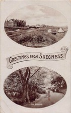 POSTCARD - LINCOLNSHIRE - SKEGNESS - THE HYDRO AND THE GARDENS - POSTED 1916