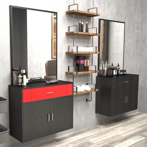 Wall mount barber salon - wall,