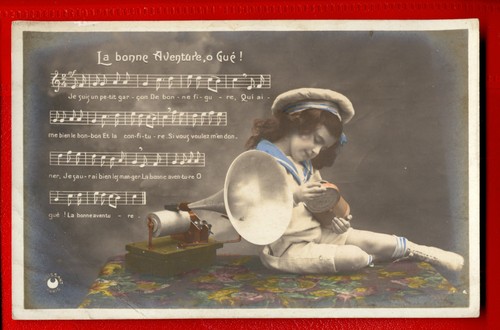 Phonograph gramophone and girl - phonograph,