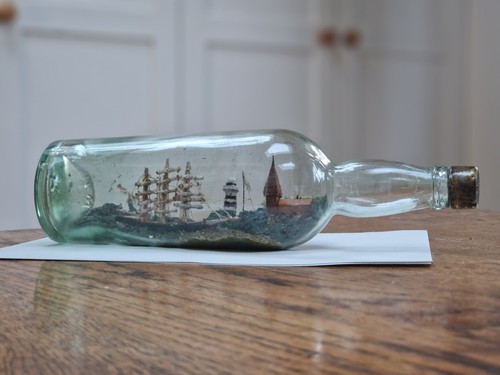 Antique ship bottle - antique, a