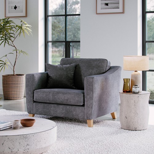 Roma chenille snuggle armchair - roma,