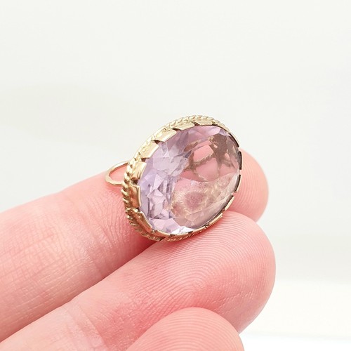 Vintage 9ct gold - gold, amethyst