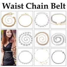 Women’s Diamante Metal Waist