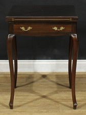 Gorgeous Victorian Envelope Folding Occasional Antique Card Table.