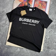 Burberry Black Men's T-Shirt  With Logo Clearance