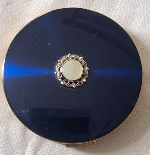 Vintage round metal - metal, cosmetic