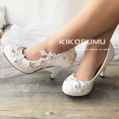Wedding shoes lace white - wedding,
