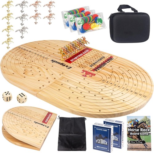 8in wood horse race - wood,