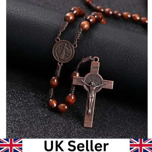 Wooden rosary cross handmade - rosary,