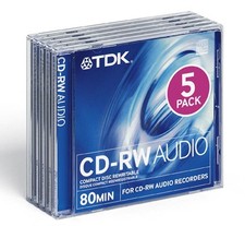 TDK CD-RW80 CD-RWXG80JCA 5
