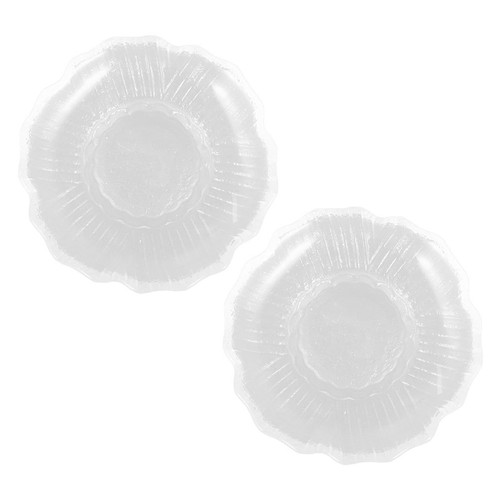 Clear glass tea saucer - glass,