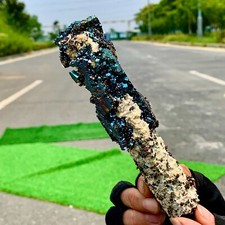 313g Natural cylinder Chalcopyrite Calci crystal cluster rare mineral samples