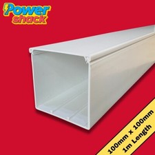 100mm X 100mm / 4"x4" PVC Trunking - 1m Length, Univolt Maxi - MAK 100 / 100