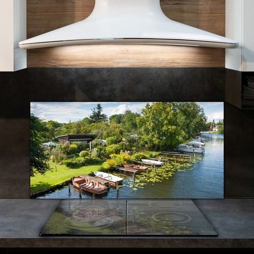 Glass kitchen splashback tile - glass,