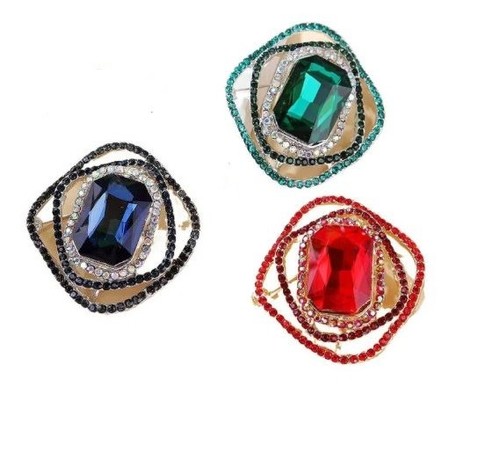 Gold tone large squarish - gold,