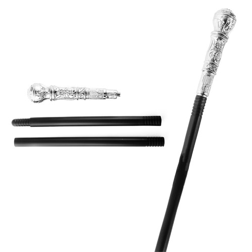 Silver pimp cane prop - prop, dance
