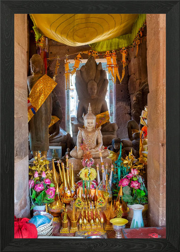 Buddhist shrine framed wall - buddhist,