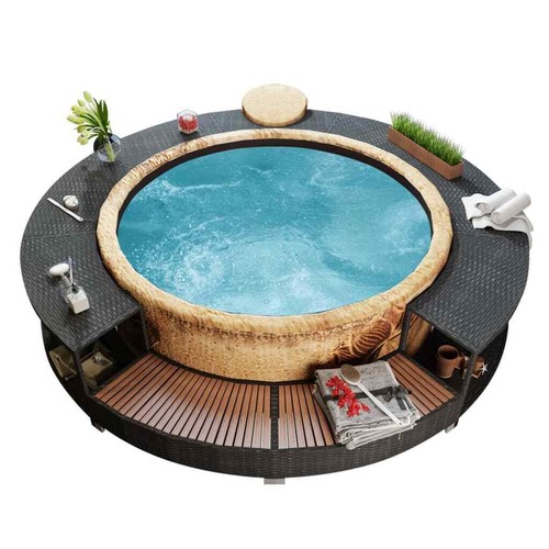 Spa surround poly rattan - spa,