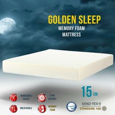 DuraTribe Golden Sleep Smart FIRM Memory Foam Mattress - 15 cm BS 7177 Certified