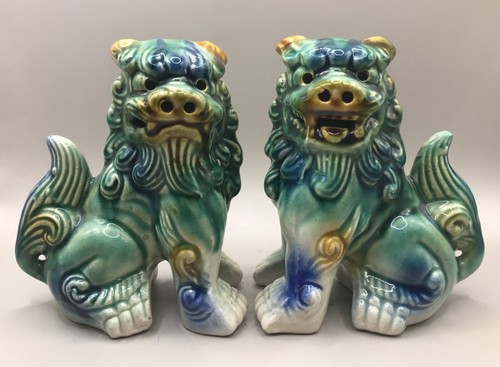 Pair vintage chinese foo - a,