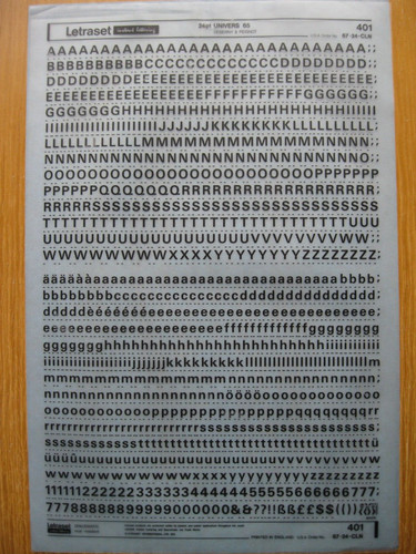 Letraset upp low num - letraset, upp/low/num